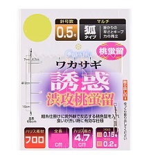 ダイワ　快適クリスティアワカサギ仕掛け 誘惑渋攻桃蛍留M6本